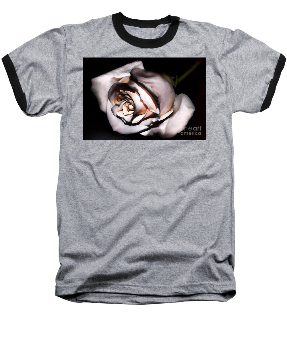 Smoked Rose Baseball T-Shirt featuring the photograph Smoked Rose by Mariola Bitner