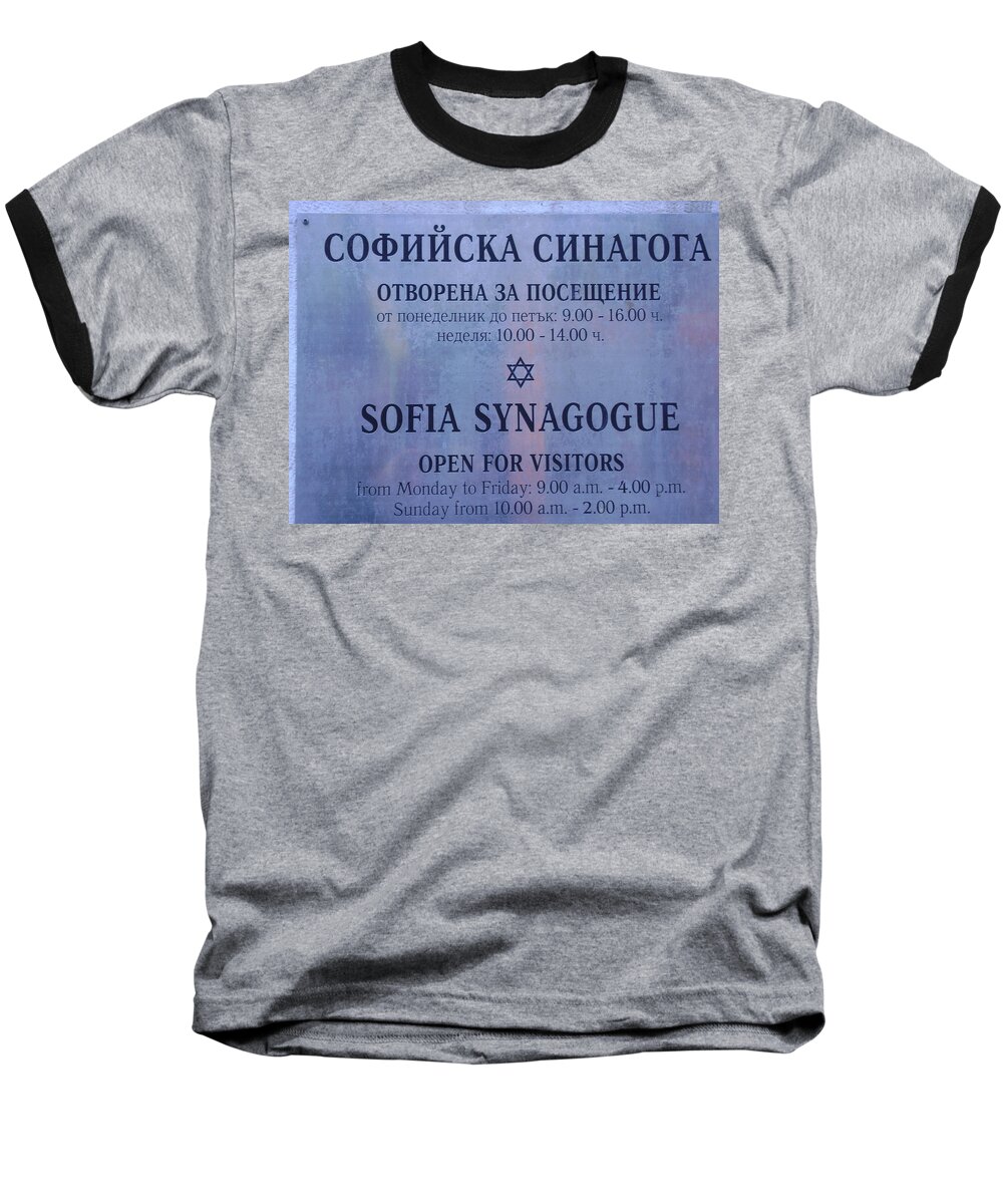 Sofia Baseball T-Shirt featuring the photograph Sofia Synagogue by Moshe Harboun