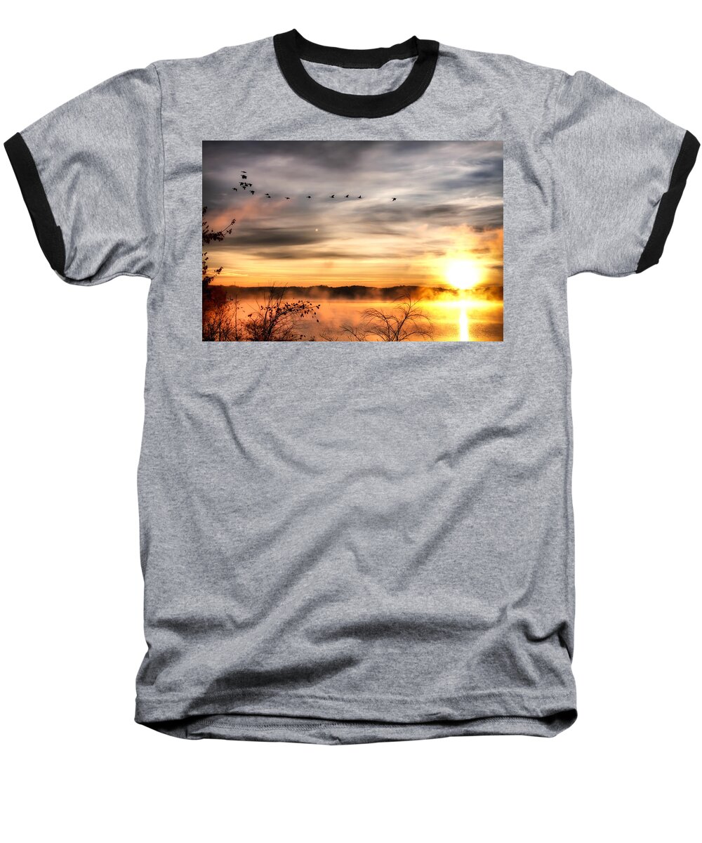 Lake Baseball T-Shirt featuring the photograph South Carolina Morning by Lynne Jenkins