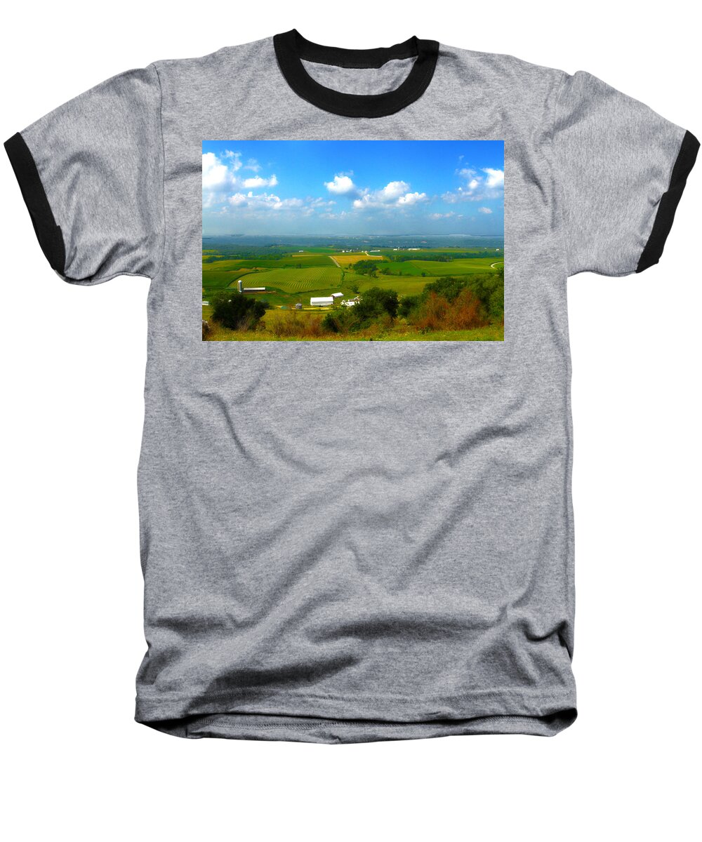 Southern Illinois Baseball T-Shirt featuring the photograph Southern Illinois River Basin Farmland by Jeff Kurtz