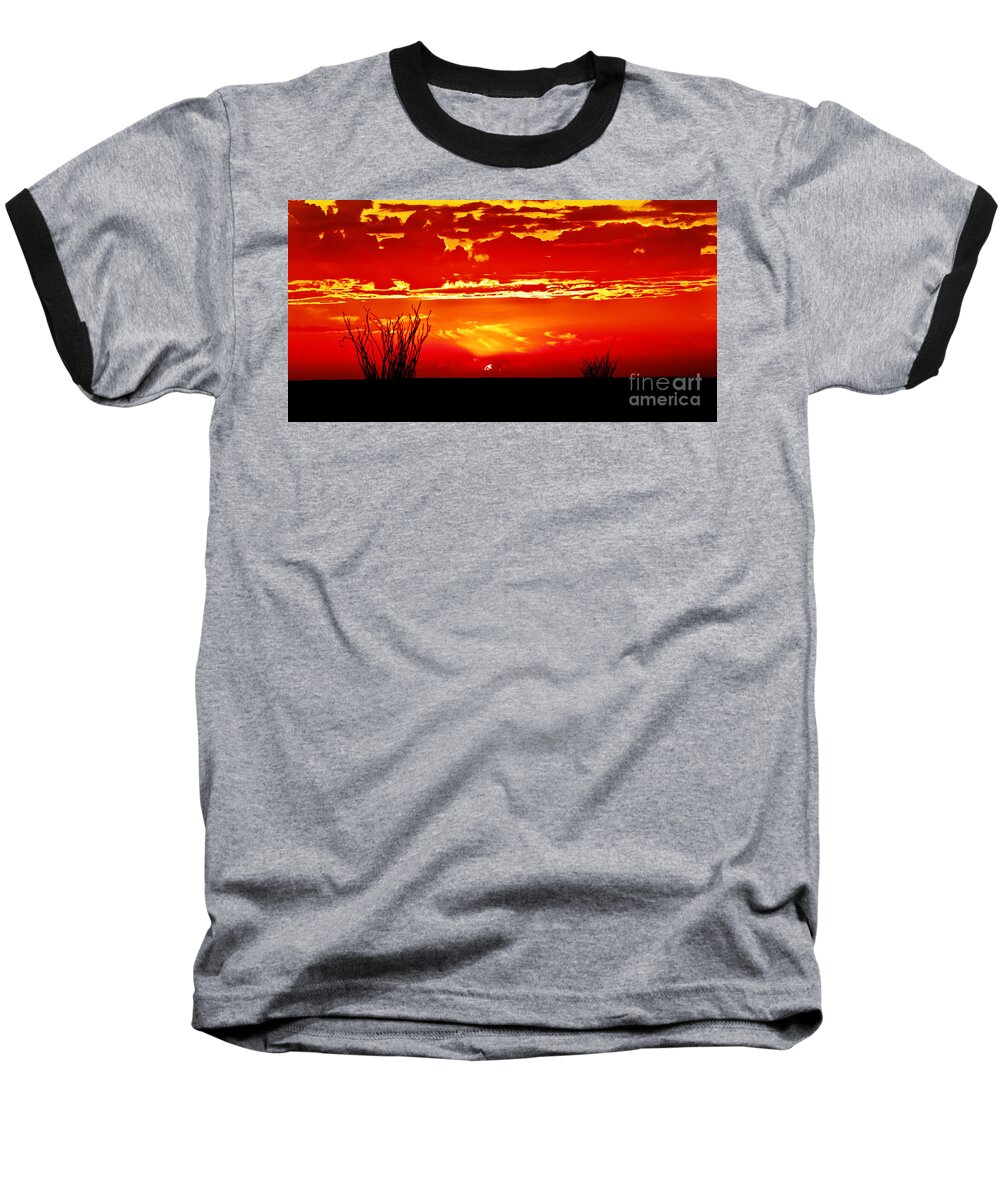 Arizona Baseball T-Shirt featuring the photograph Southwest Sunset by Robert Bales