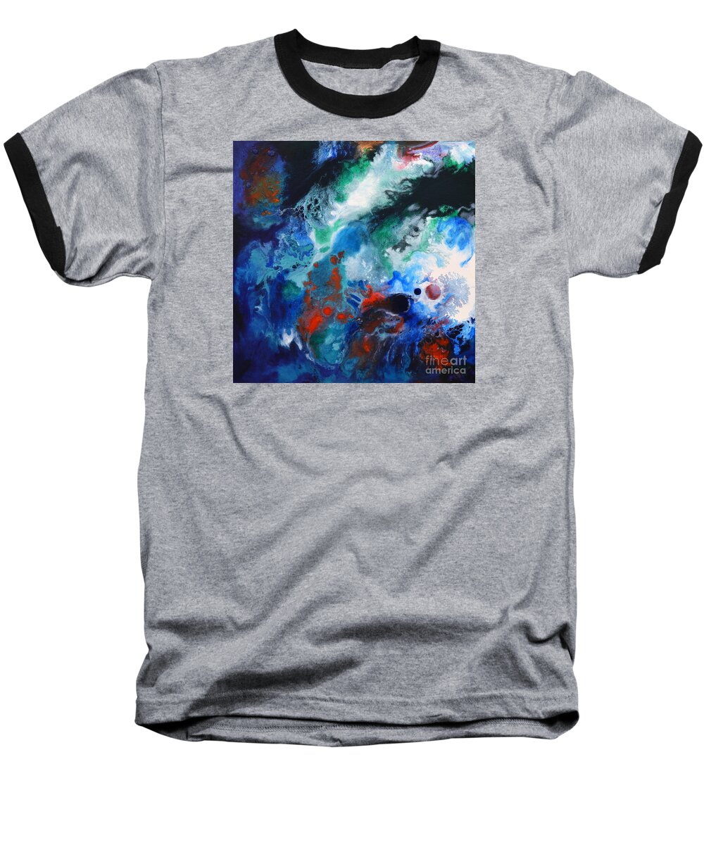 Spark Of Life Baseball T-Shirt featuring the painting Spark of Life Canvas One by Sally Trace