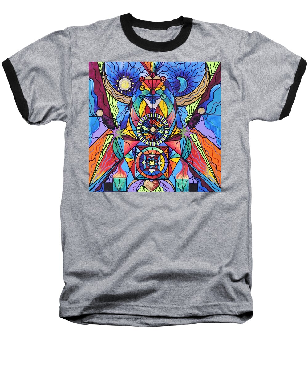 Spiritual Teacher Baseball T-Shirt featuring the painting Spiritual Guide by Teal Eye Print Store