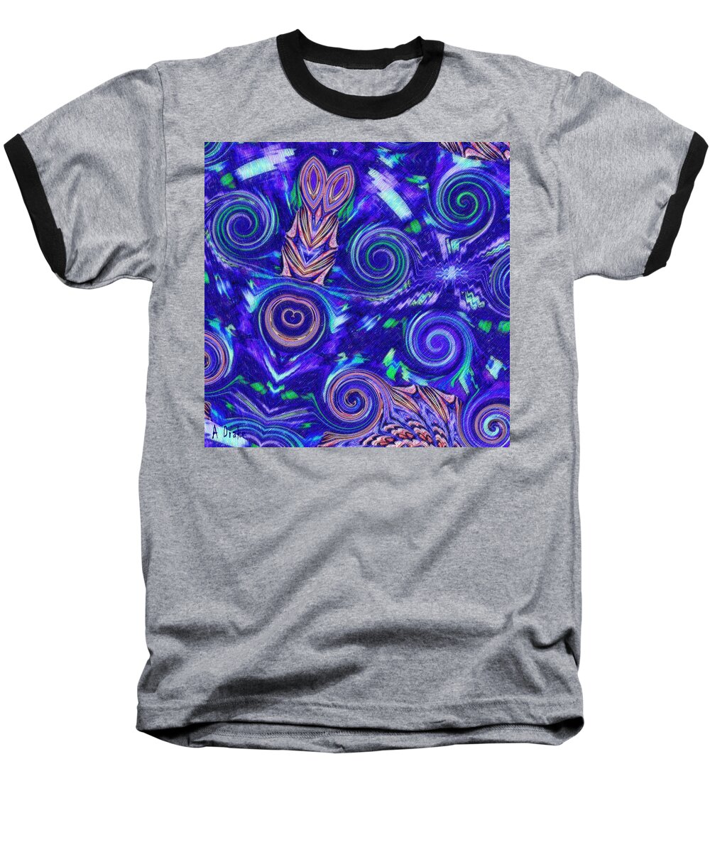 Spiritual Baseball T-Shirt featuring the digital art Spiritual Waters by Alec Drake