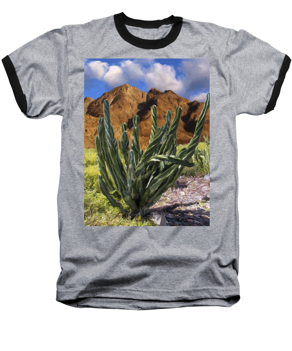Spring Baseball T-Shirt featuring the painting Spring in the Desert by Dominic Piperata