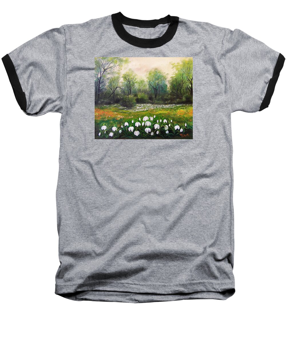 Spring Baseball T-Shirt featuring the painting Spring by Vesna Martinjak