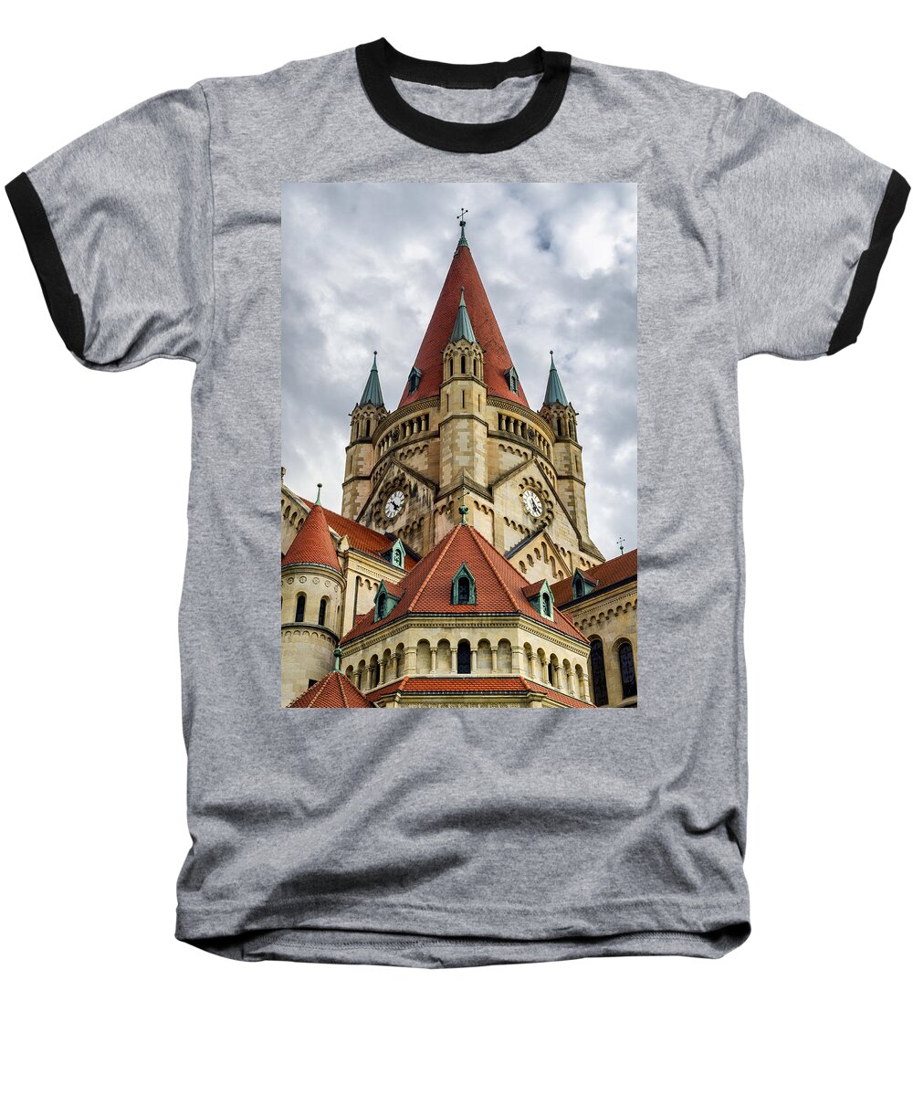 St Baseball T-Shirt featuring the photograph St. Francis of Assisi Church in Vienna by Pablo Lopez