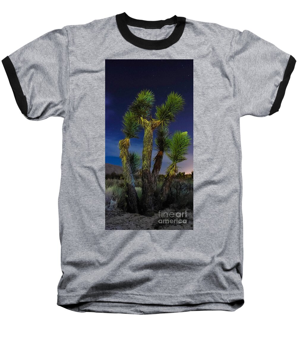 Desert Moon Baseball T-Shirt featuring the photograph STaR GaZinG by Angela J Wright