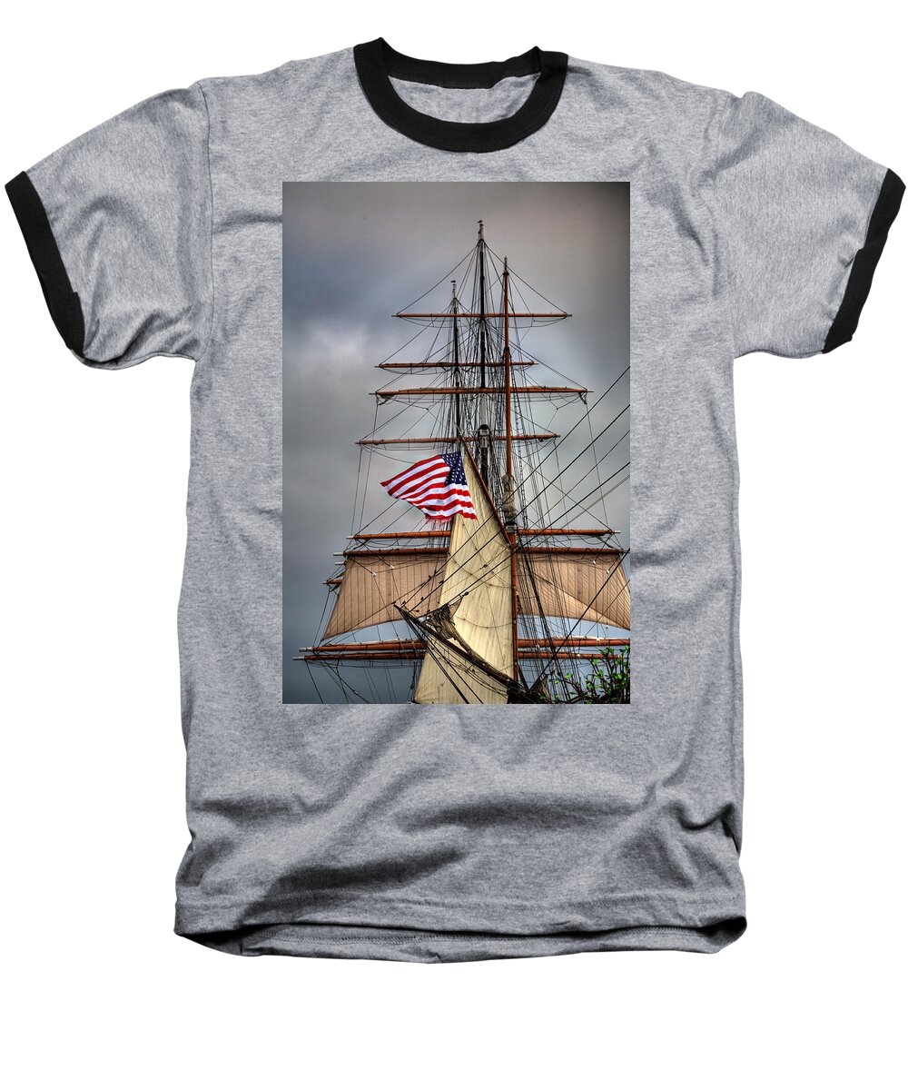 California Baseball T-Shirt featuring the photograph Star of India Stars and Stripes by Peter Tellone