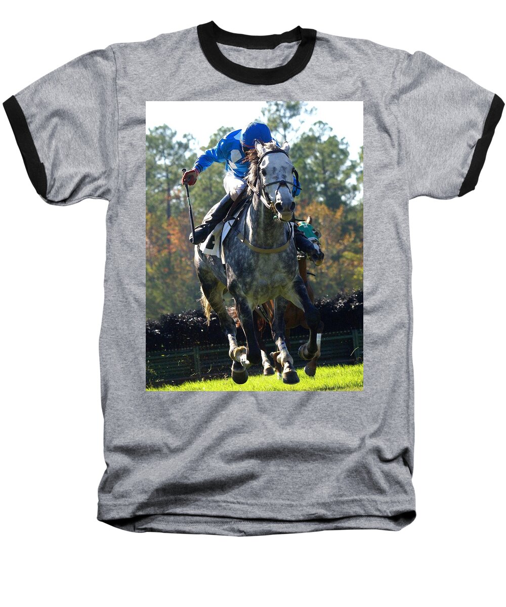 Steeplechase Baseball T-Shirt featuring the photograph Steeplechase by Robert L Jackson