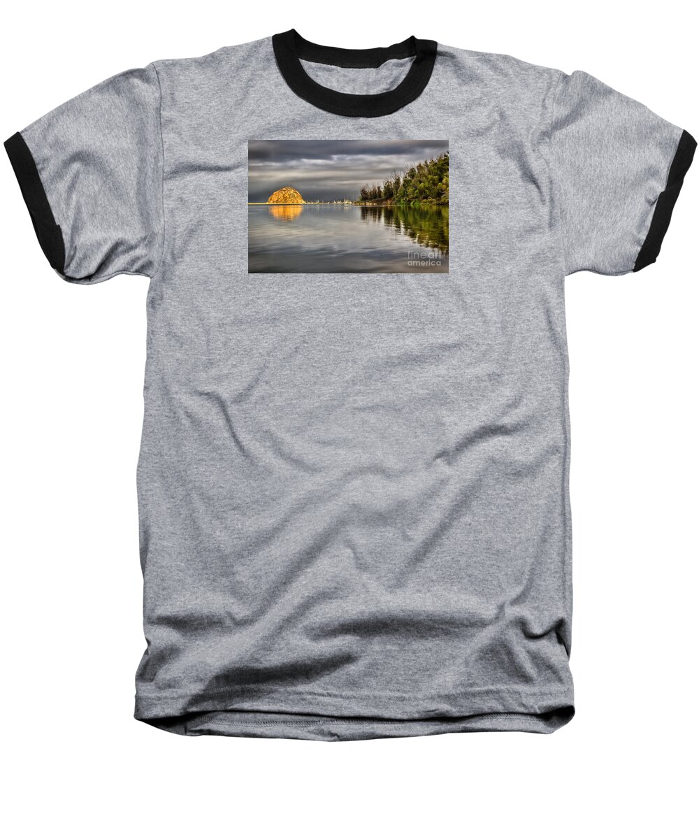 Morro Bay Baseball T-Shirt featuring the photograph Storm Light by Alice Cahill