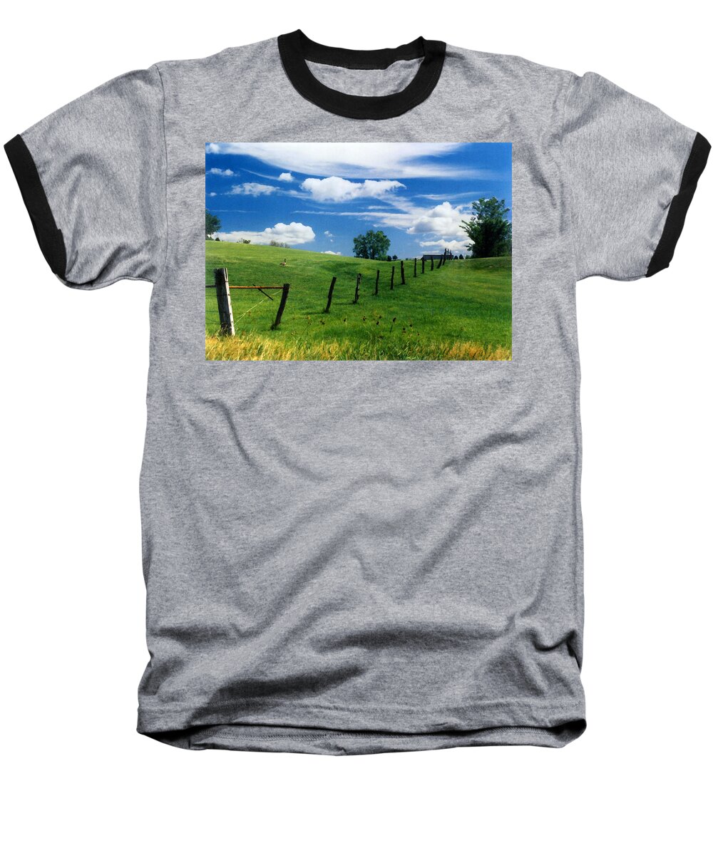 Summer Landscape Baseball T-Shirt featuring the photograph Summer Landscape by Steve Karol