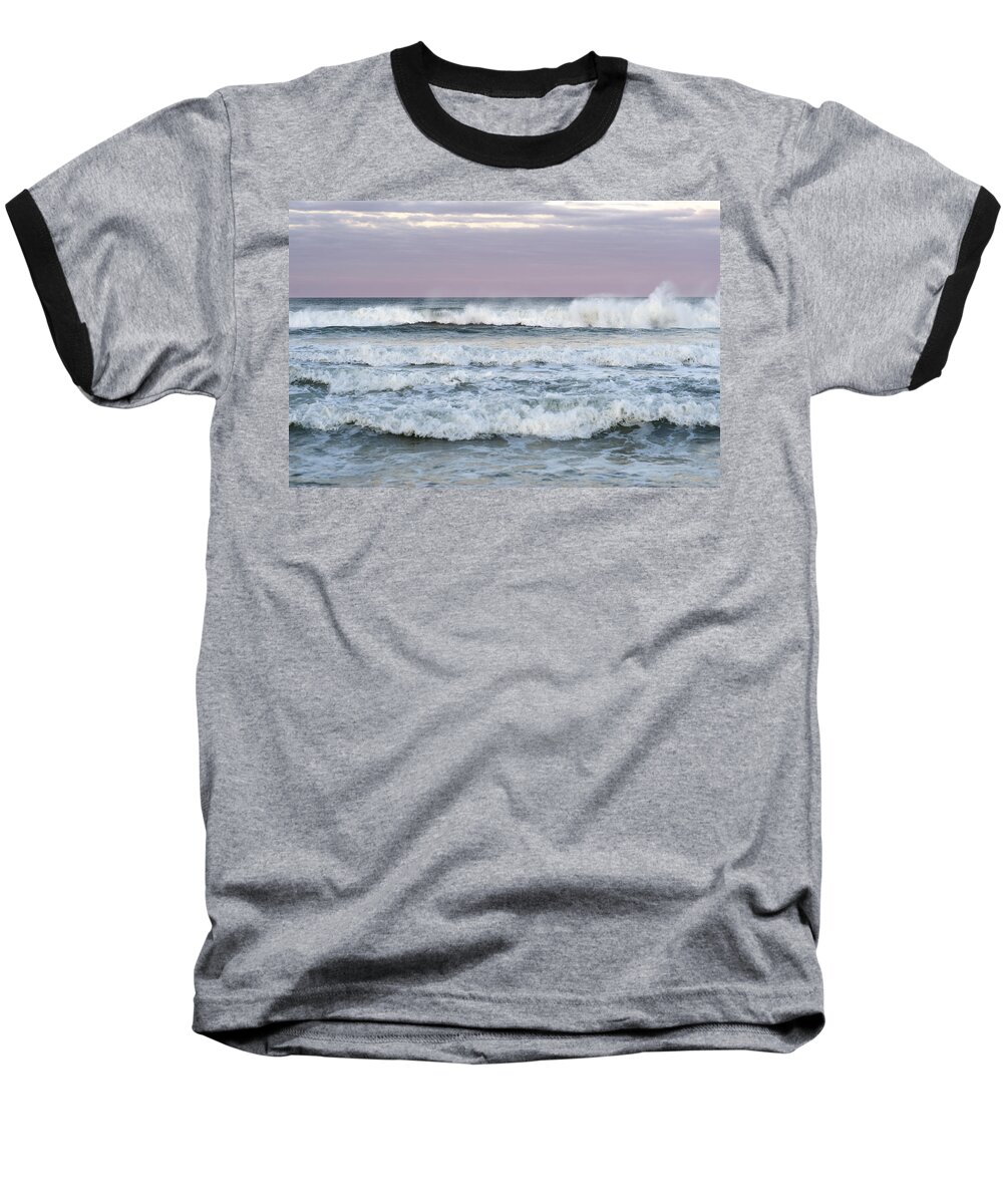 Summer Waves Seaside New Jersey Baseball T-Shirt featuring the photograph Summer Waves Seaside New Jersey by Terry DeLuco