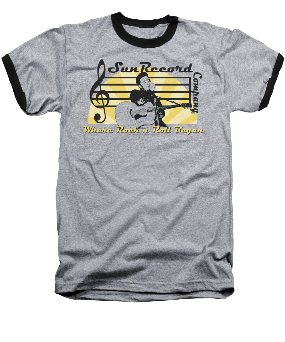 Sun Record Company Baseball T-Shirt featuring the digital art Sun - Sun Record Company by Brand A