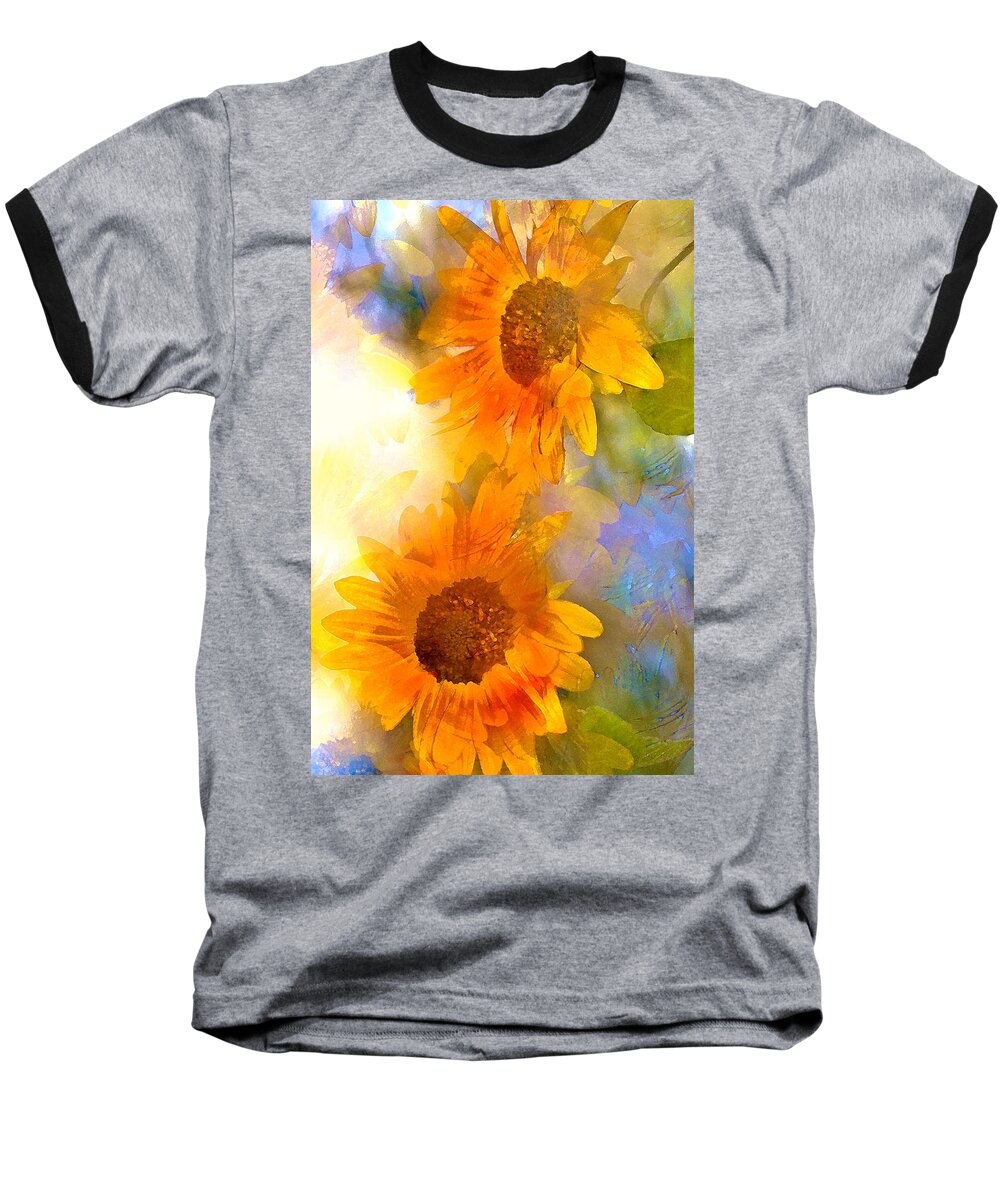 Floral Baseball T-Shirt featuring the photograph Sunflower 26 by Pamela Cooper