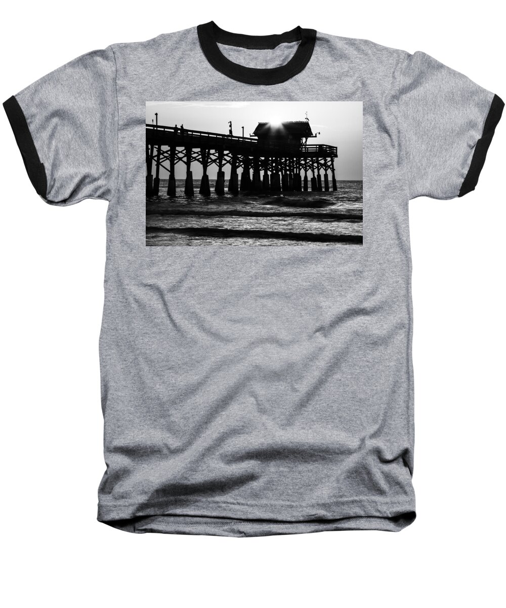Florida Baseball T-Shirt featuring the photograph Sunrise Over Pier by Stefan Mazzola