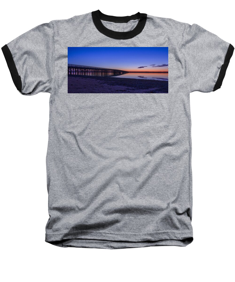 Beach Baseball T-Shirt featuring the photograph Sunrise Pier by Donna Doherty