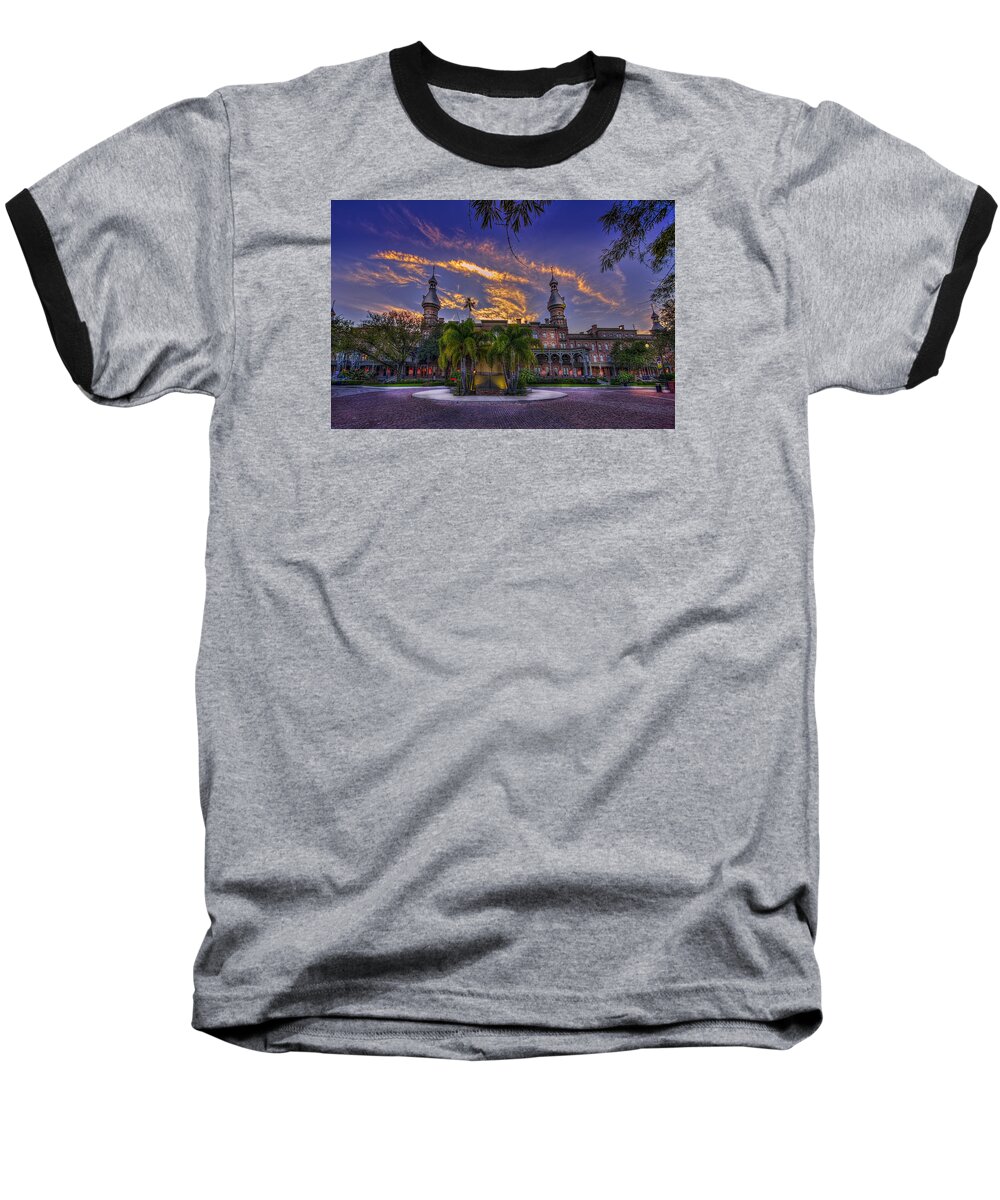 University Of Tampa Baseball T-Shirt featuring the photograph Sunset at U.T. by Marvin Spates