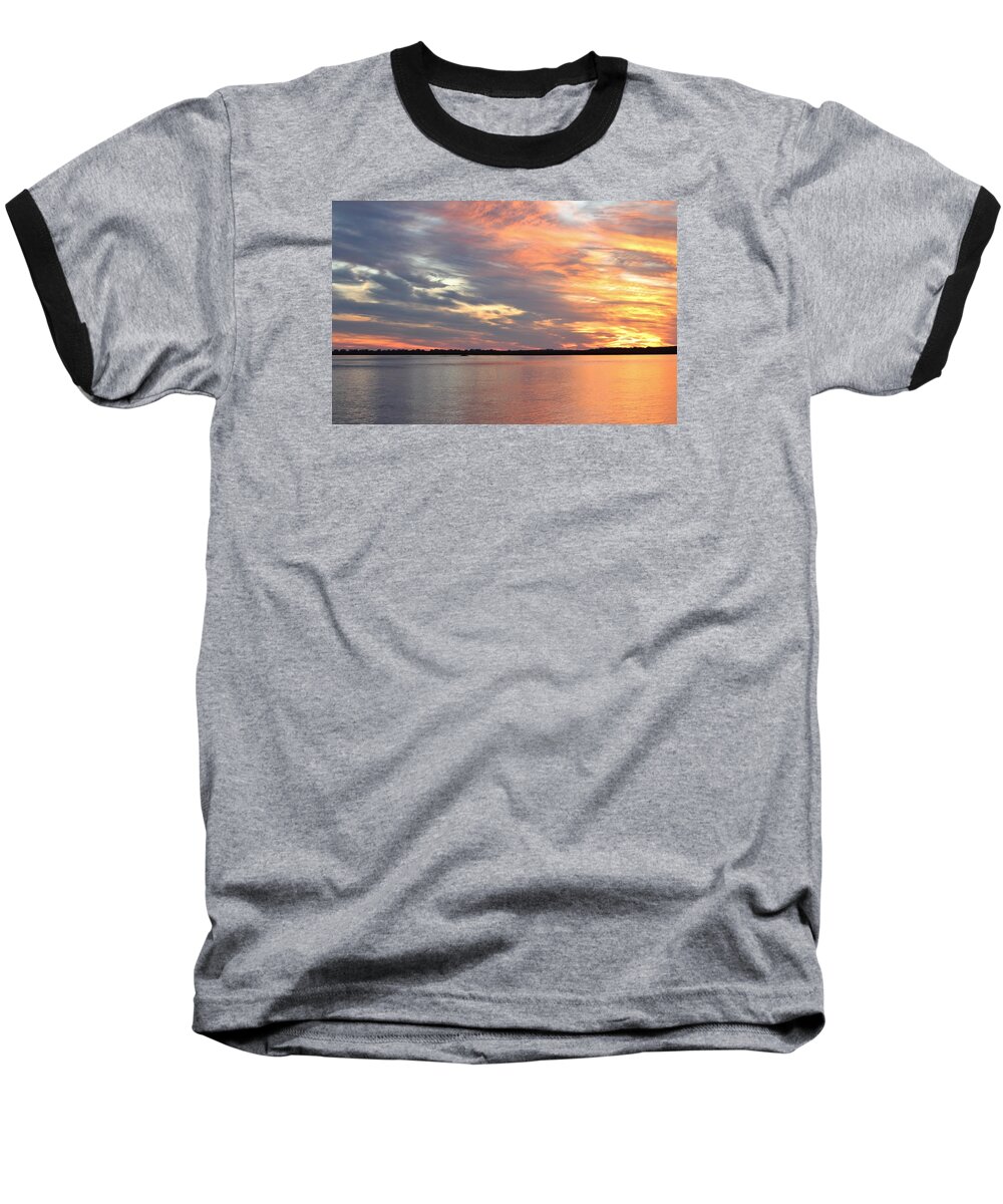 Sunset Baseball T-Shirt featuring the photograph Sunset Magic by Cynthia Guinn