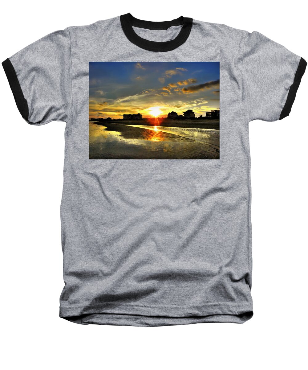 Sunset Baseball T-Shirt featuring the photograph Sunset by Savannah Gibbs