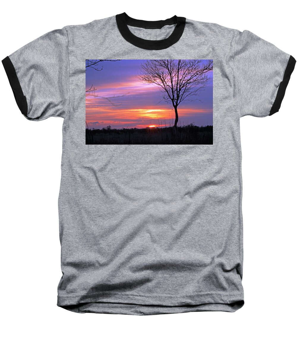 Sunset Baseball T-Shirt featuring the photograph Sunset by Tony Murtagh