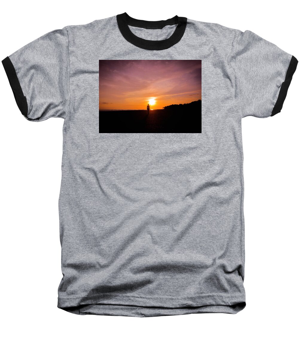 Beautiful Baseball T-Shirt featuring the photograph Sunset Walk by Nicklas Gustafsson