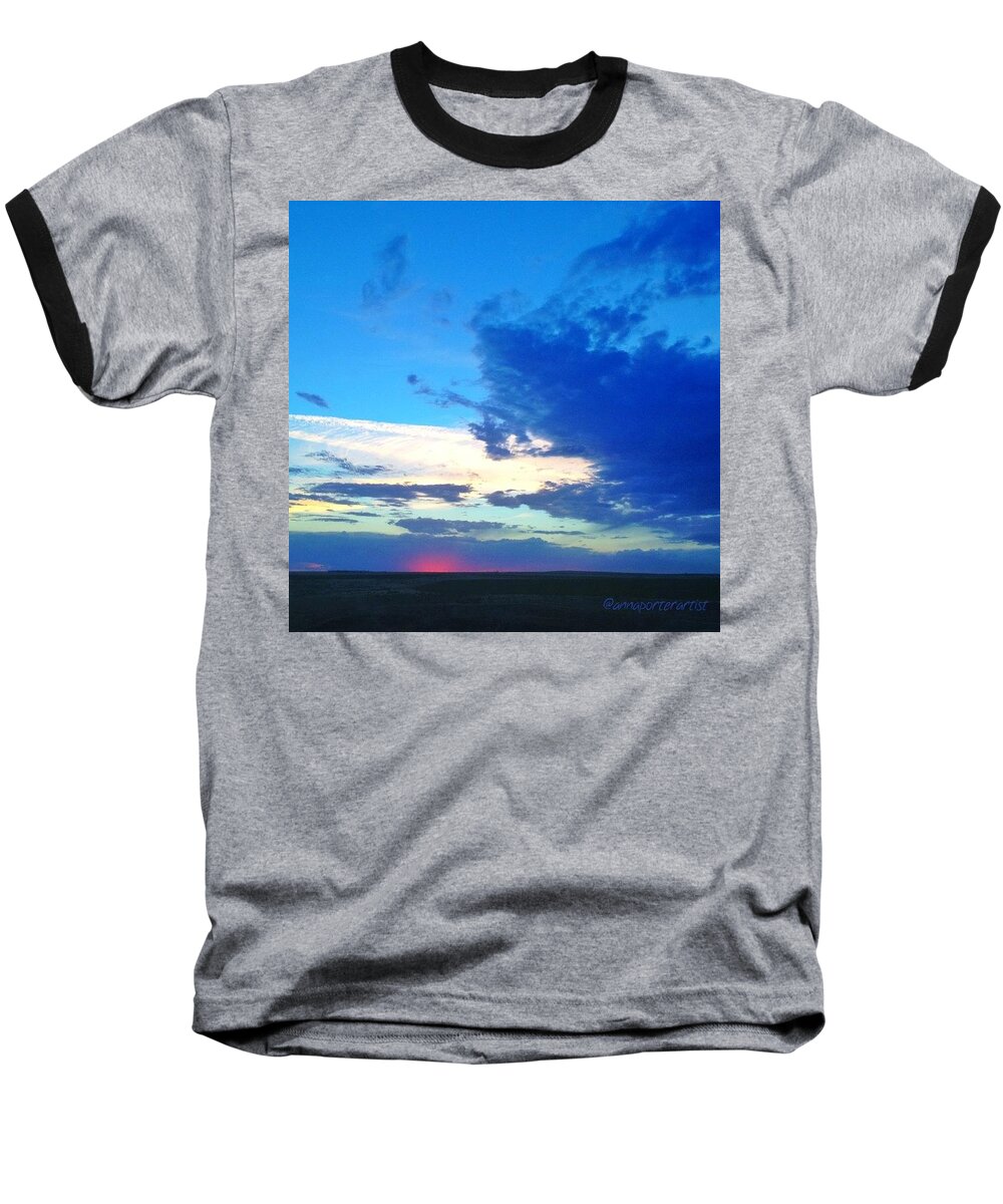 Blue Baseball T-Shirt featuring the photograph Sunset Washington Style by Anna Porter