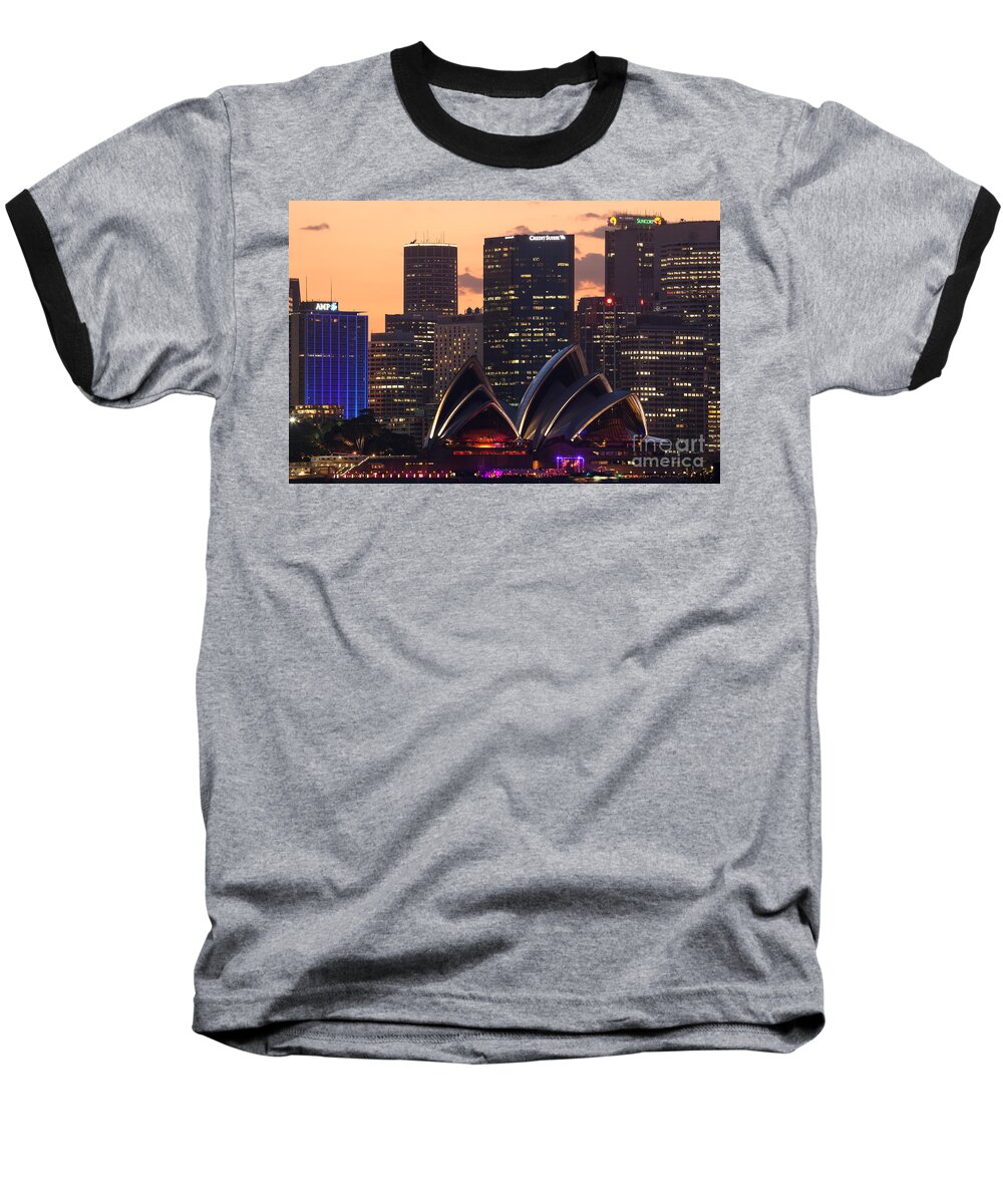 Sydney Baseball T-Shirt featuring the photograph Sydney at sunset by Matteo Colombo