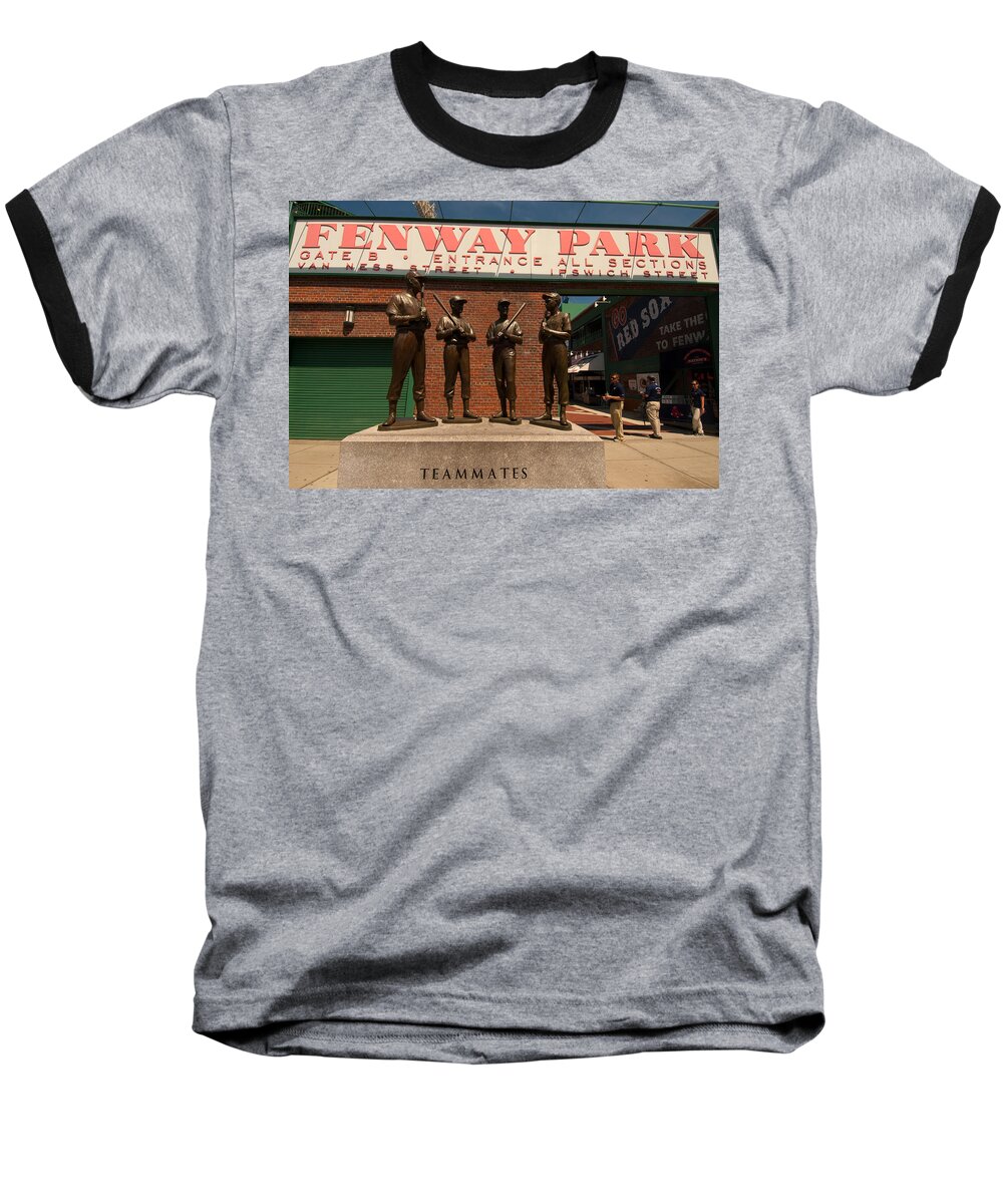 Red Sox Baseball T-Shirt featuring the photograph Teammates by Paul Mangold