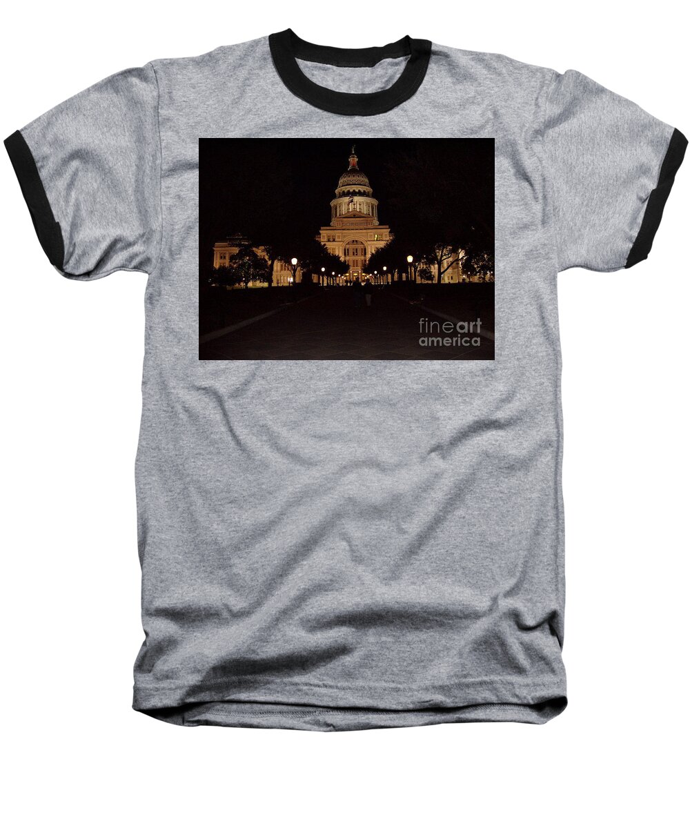Texas State Capital Baseball T-Shirt featuring the photograph Texas State Capital by John Telfer