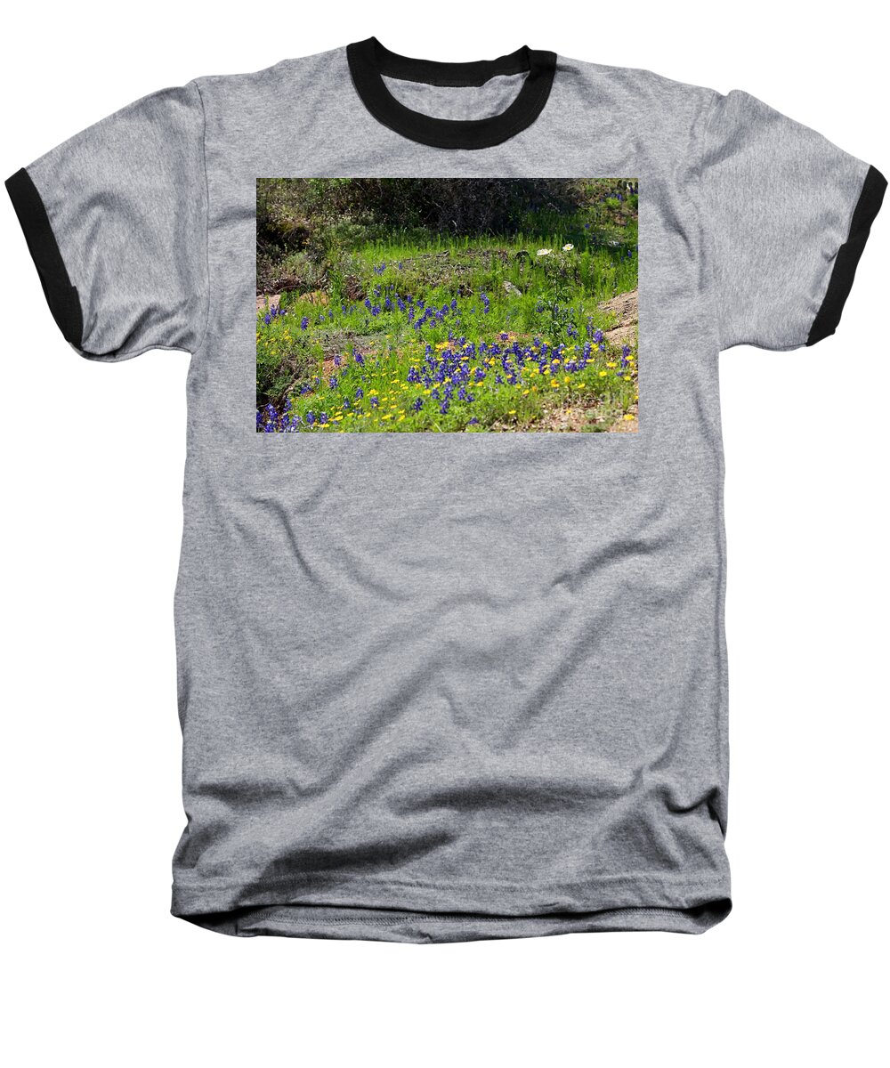 Wildflowers Baseball T-Shirt featuring the photograph Texas Wildflower Beauties by Erika Weber