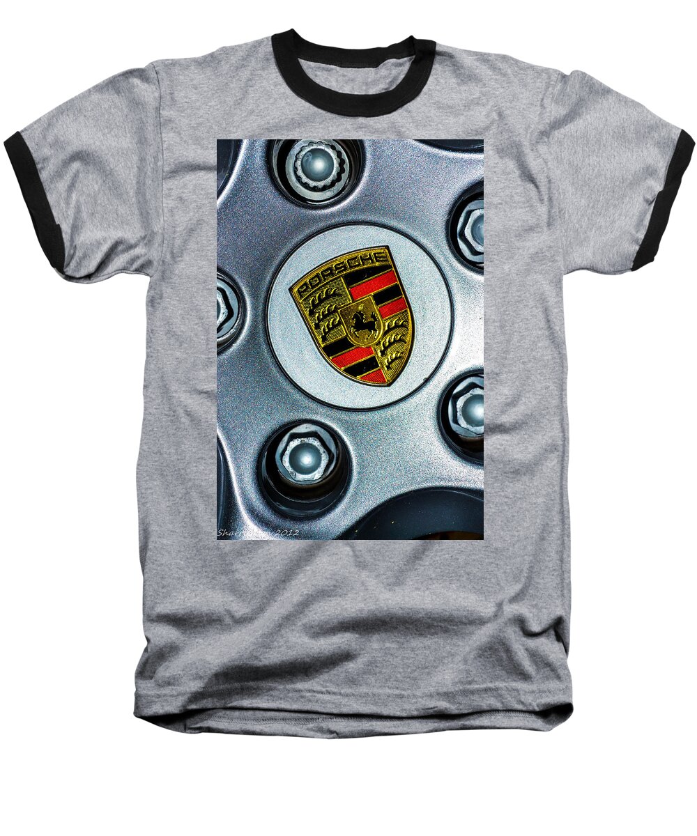 Porsche Baseball T-Shirt featuring the photograph The Badge by Shannon Harrington