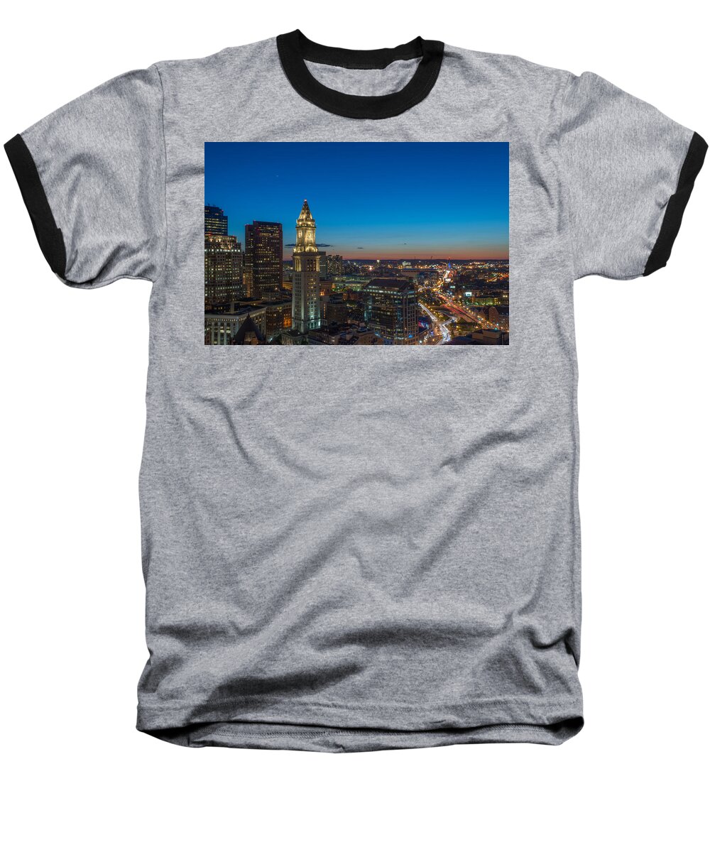  Baseball T-Shirt featuring the photograph The blue begins by Bryan Xavier