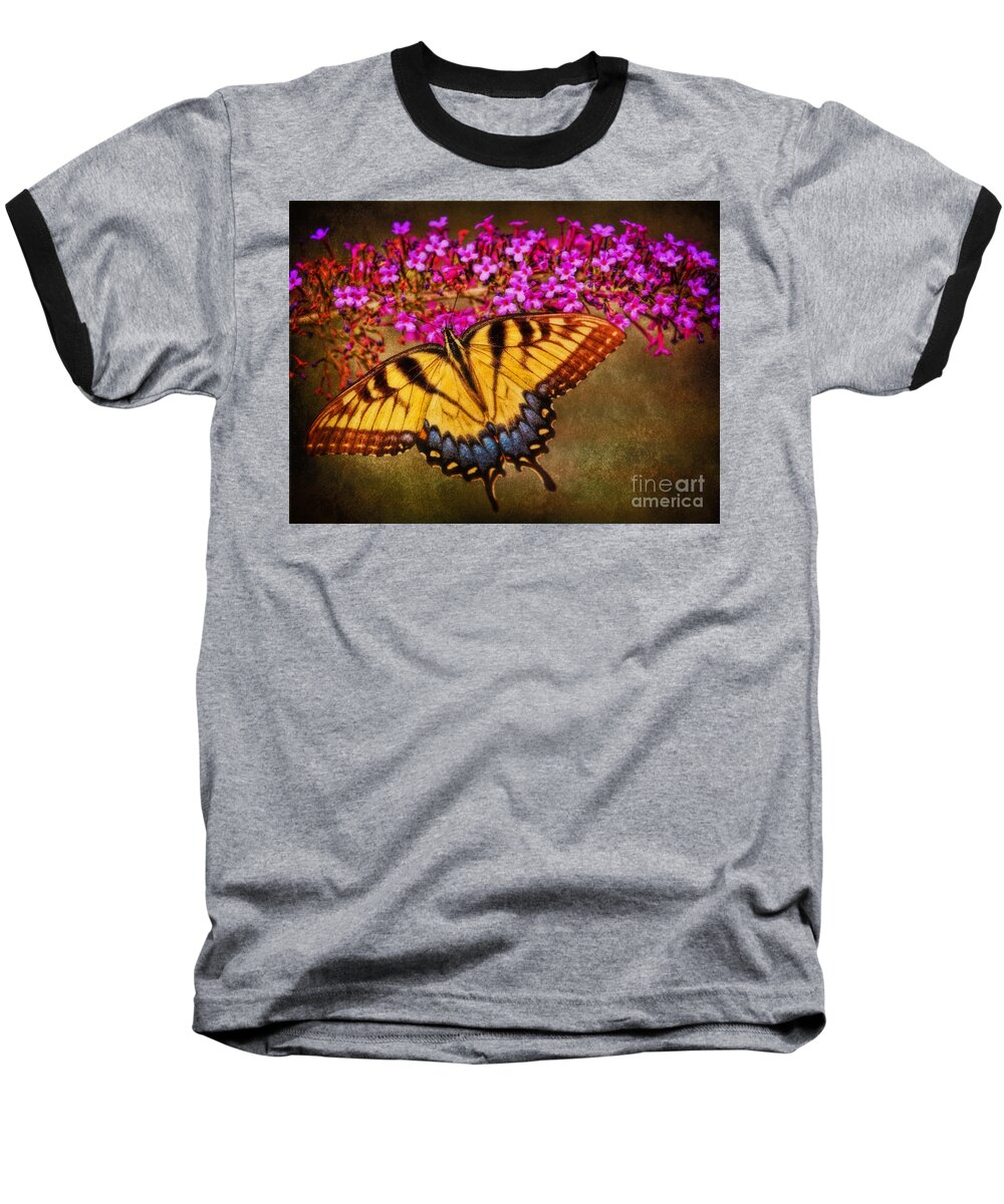 Female Eastern Tiger Swallowtail Baseball T-Shirt featuring the photograph The Butterfly Effect by Elizabeth Winter