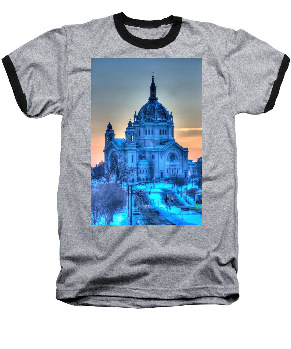 Mn Church Baseball T-Shirt featuring the photograph The Cathedral Of Saint Paul by Amanda Stadther