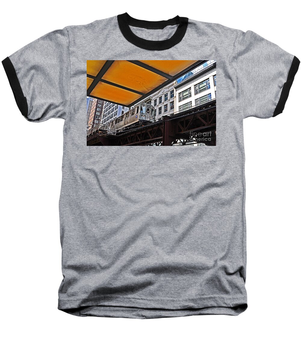 Chicago Baseball T-Shirt featuring the photograph The Commute Home 2 by Lydia Holly