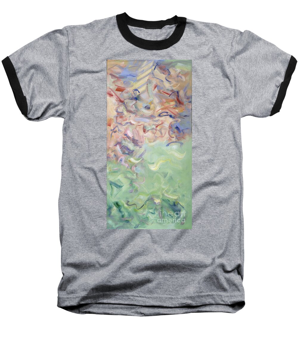 Oils Baseball T-Shirt featuring the painting The Dream Stelae - Thutmose I by Ritchard Rodriguez