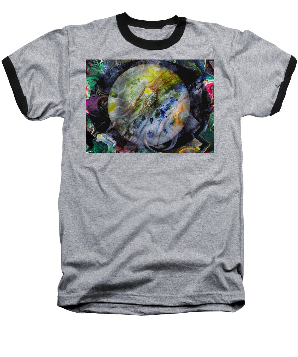Surrealism Baseball T-Shirt featuring the digital art The Eye Of Silence by Otto Rapp
