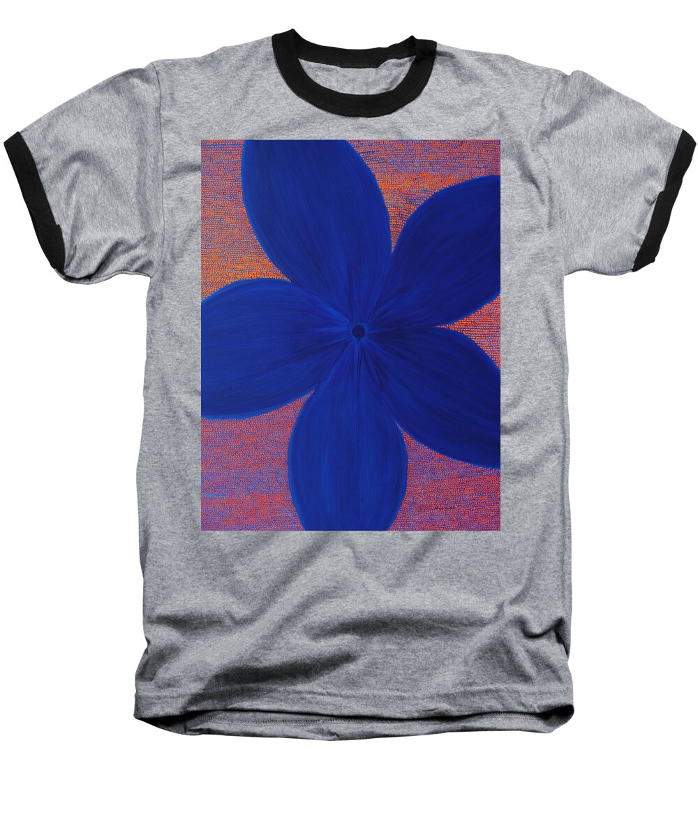 Flower Baseball T-Shirt featuring the painting The Flower by Kyung Hee Hogg