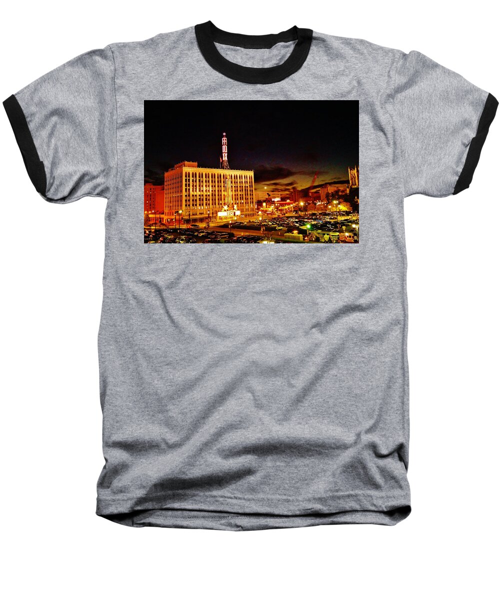  Baseball T-Shirt featuring the photograph The Fox at Sunset by Daniel Thompson
