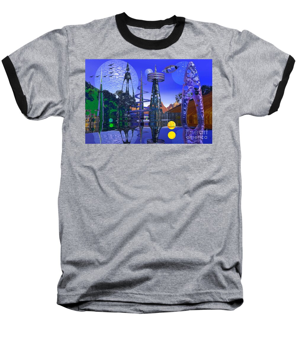 Landscape Baseball T-Shirt featuring the photograph The Mechanical Wonder by Mark Blauhoefer