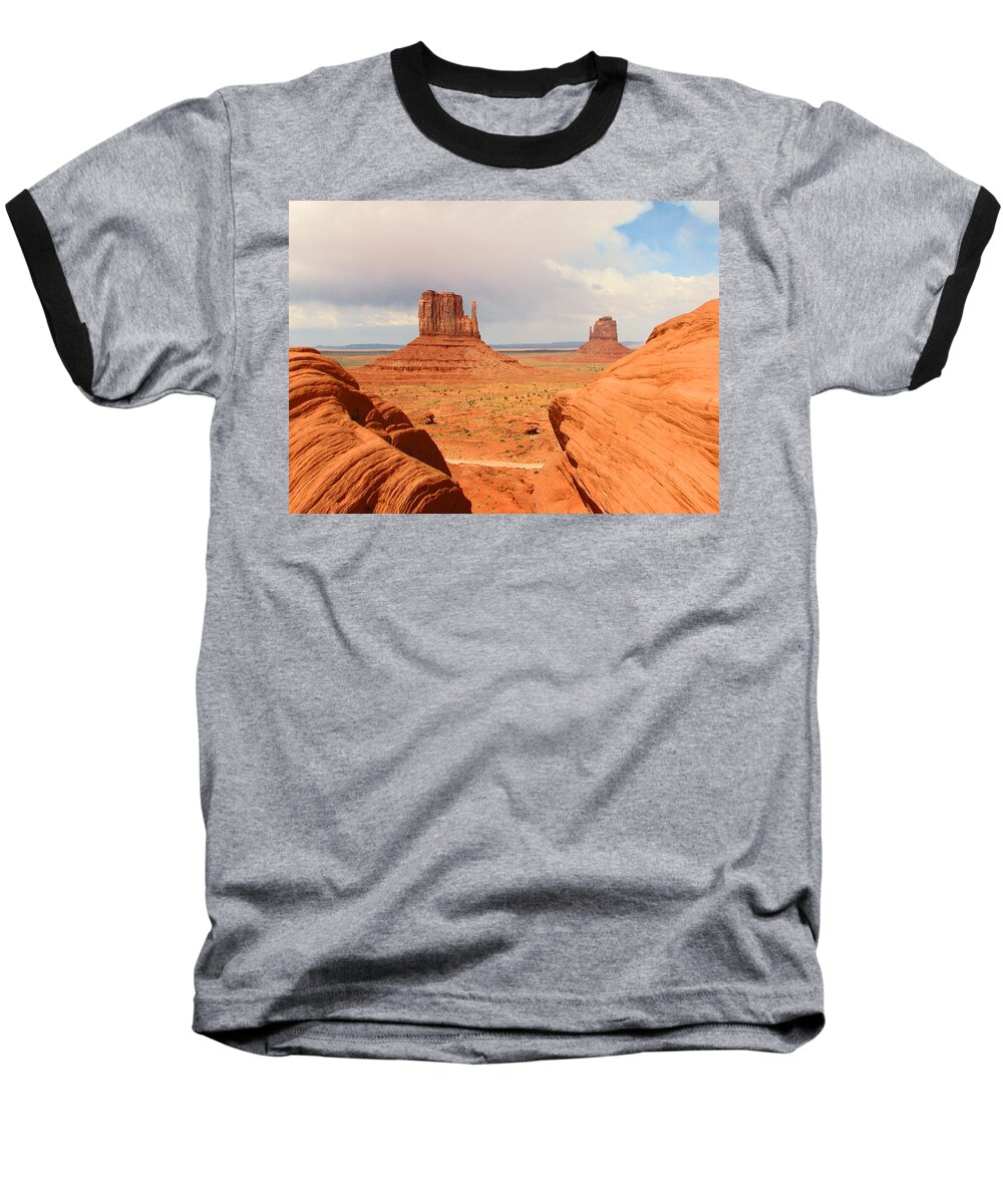 Monument Baseball T-Shirt featuring the photograph The Mittens - 1 by Alan Socolik