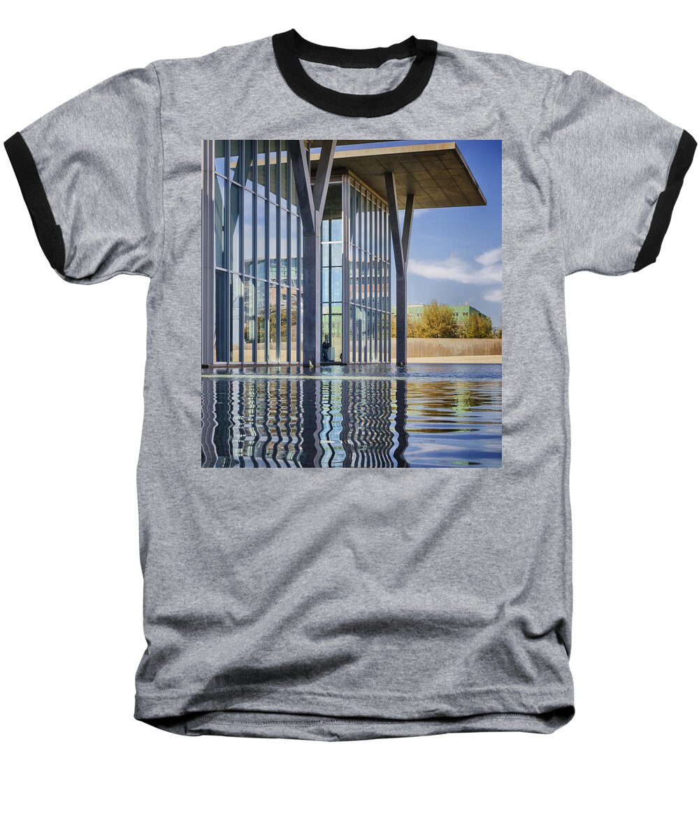Modern Art Baseball T-Shirt featuring the photograph The Modern by Joan Carroll