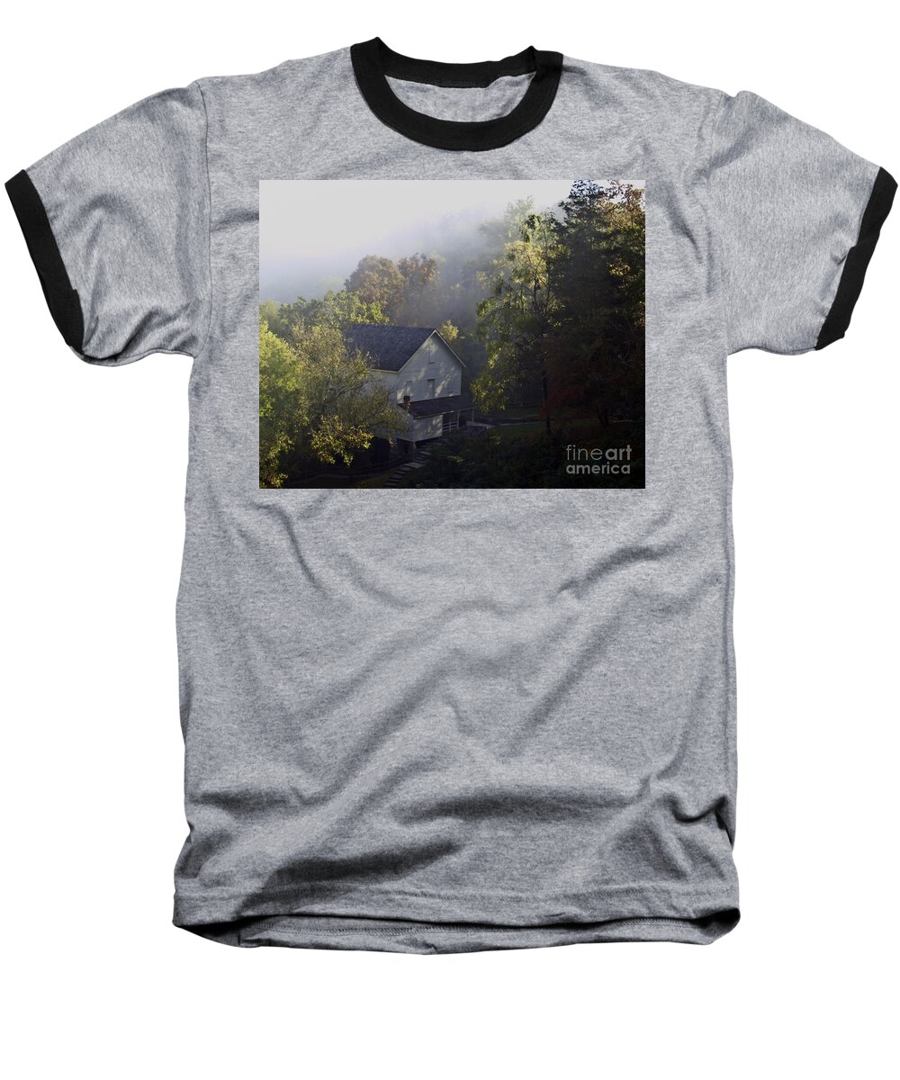 Rural Baseball T-Shirt featuring the photograph The Old Mill by Ken Frischkorn