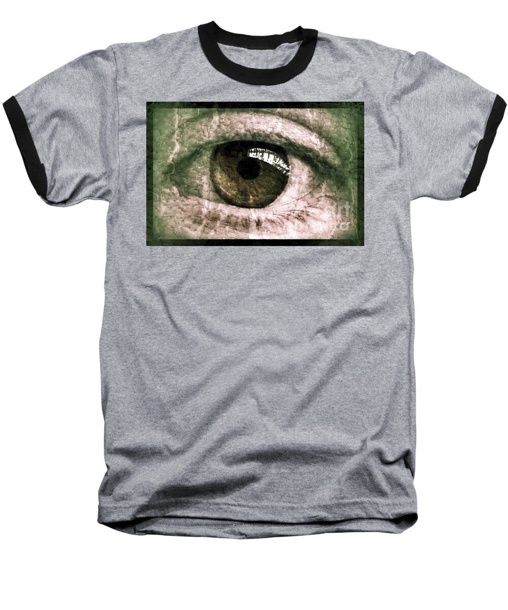 Painting Baseball T-Shirt featuring the painting The painted Glass Eye by Vix Edwards