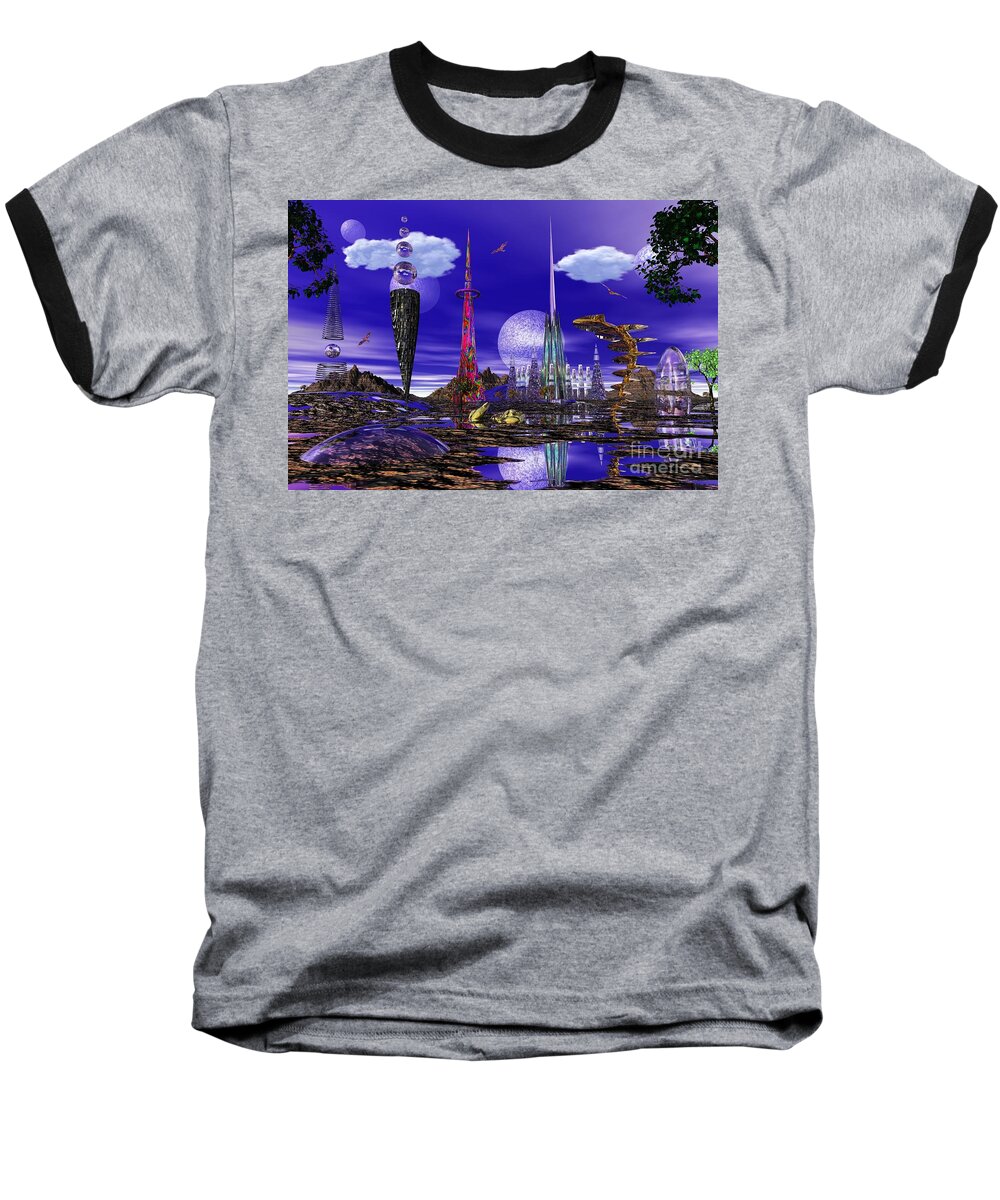 Landscape Baseball T-Shirt featuring the photograph The Palace of Prax by Mark Blauhoefer