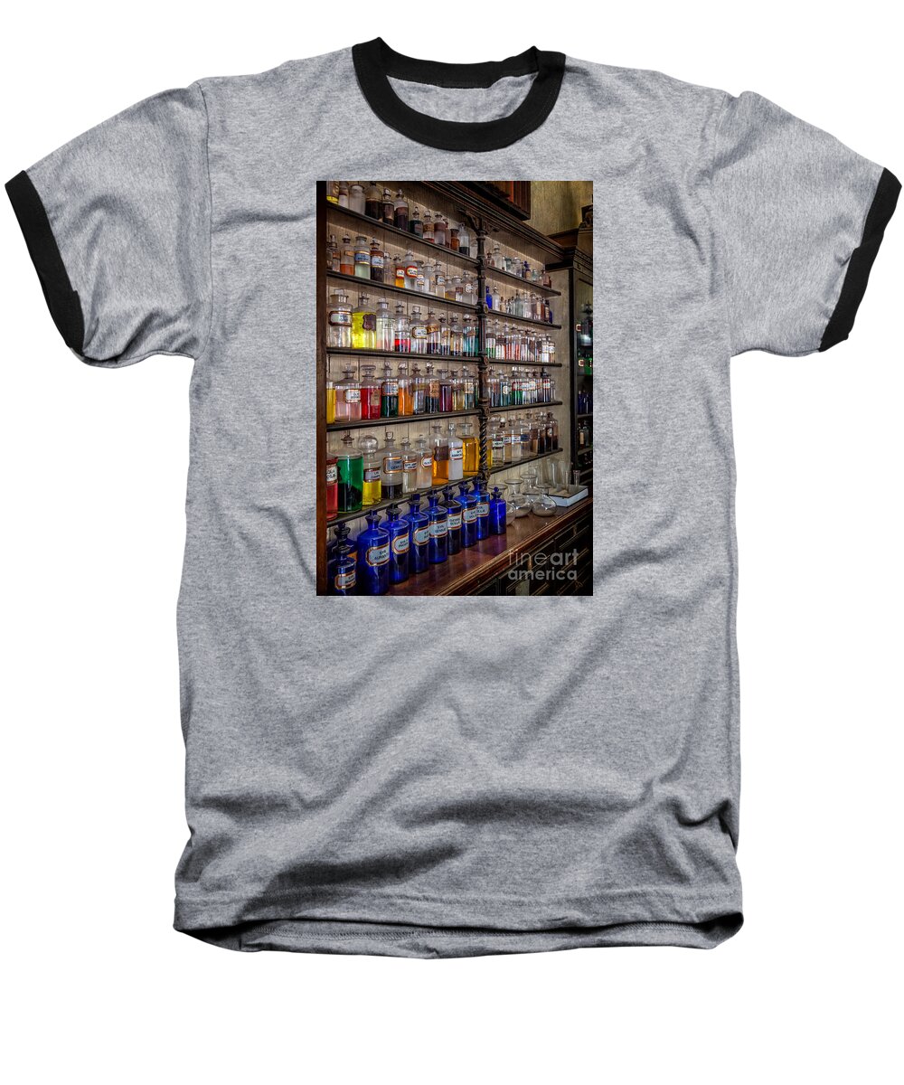 Pharmacy Baseball T-Shirt featuring the photograph The Pharmacy by Adrian Evans