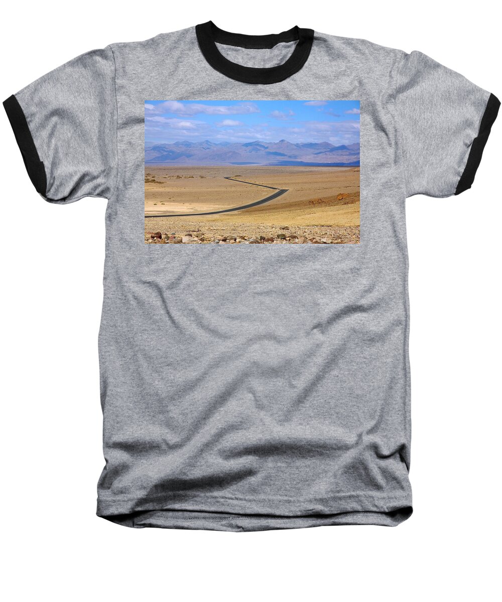 Death Baseball T-Shirt featuring the photograph The Road by Stuart Litoff