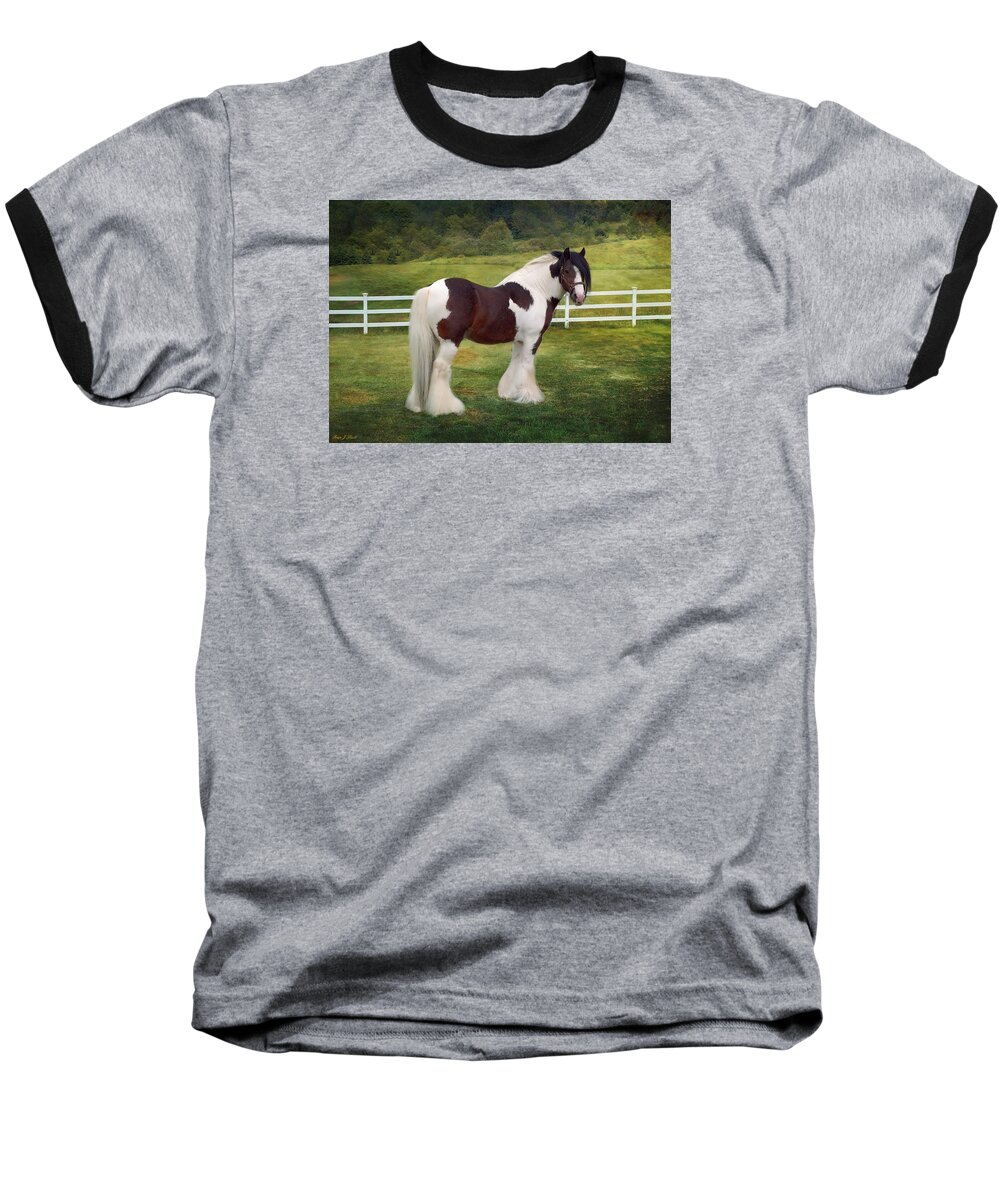 Gypsy Baseball T-Shirt featuring the photograph The Rock by Fran J Scott