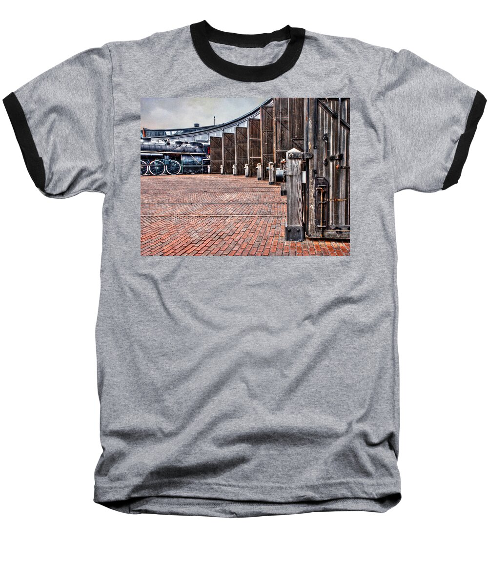 Cobblestone Baseball T-Shirt featuring the photograph The Roundhouse by Keith Armstrong